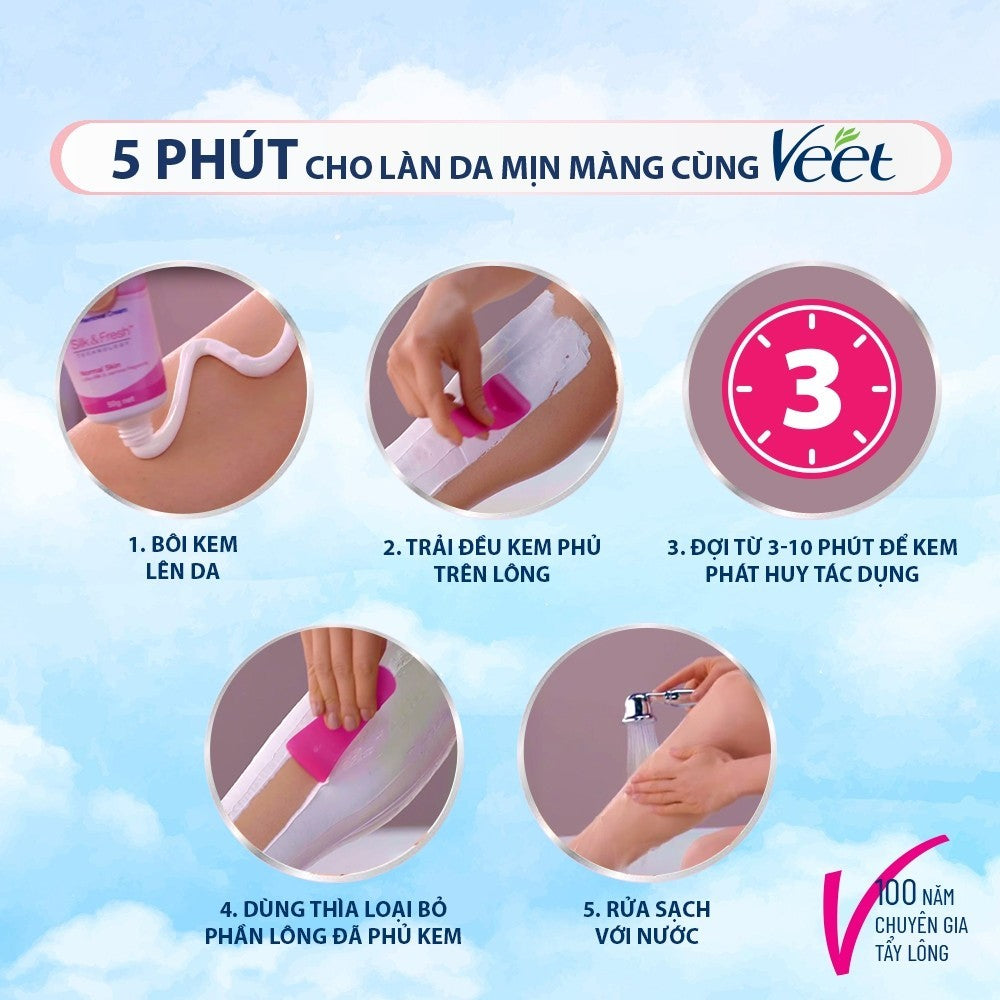 Kem Tẩy Lông VEET PURE Cho Da Nhạy Cảm – 150g