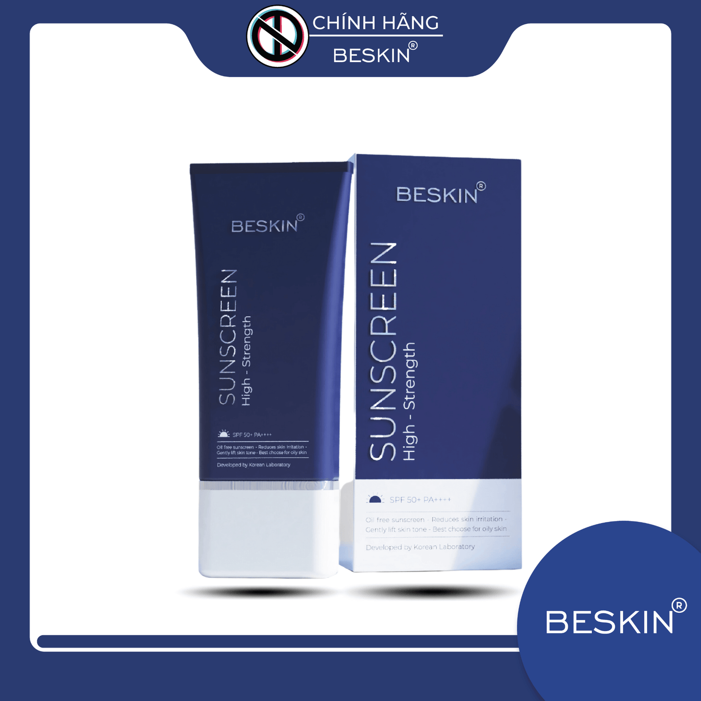 KEM CHỐNG NẮNG PHỔ RỘNG CHO DA DẦU BESKIN SPF 50/PA++++